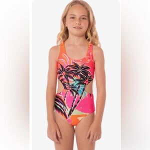Maaji Girls Electric Sunrise Reversible One Piece Swimsuit.